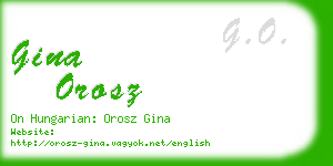 gina orosz business card